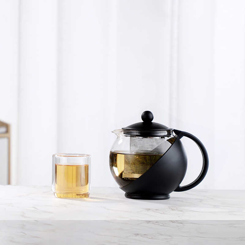 25 oz Glass Teapot with Stainless Steel Infuser – Elegant, Durable, and Perfect for Loose Leaf Tea
