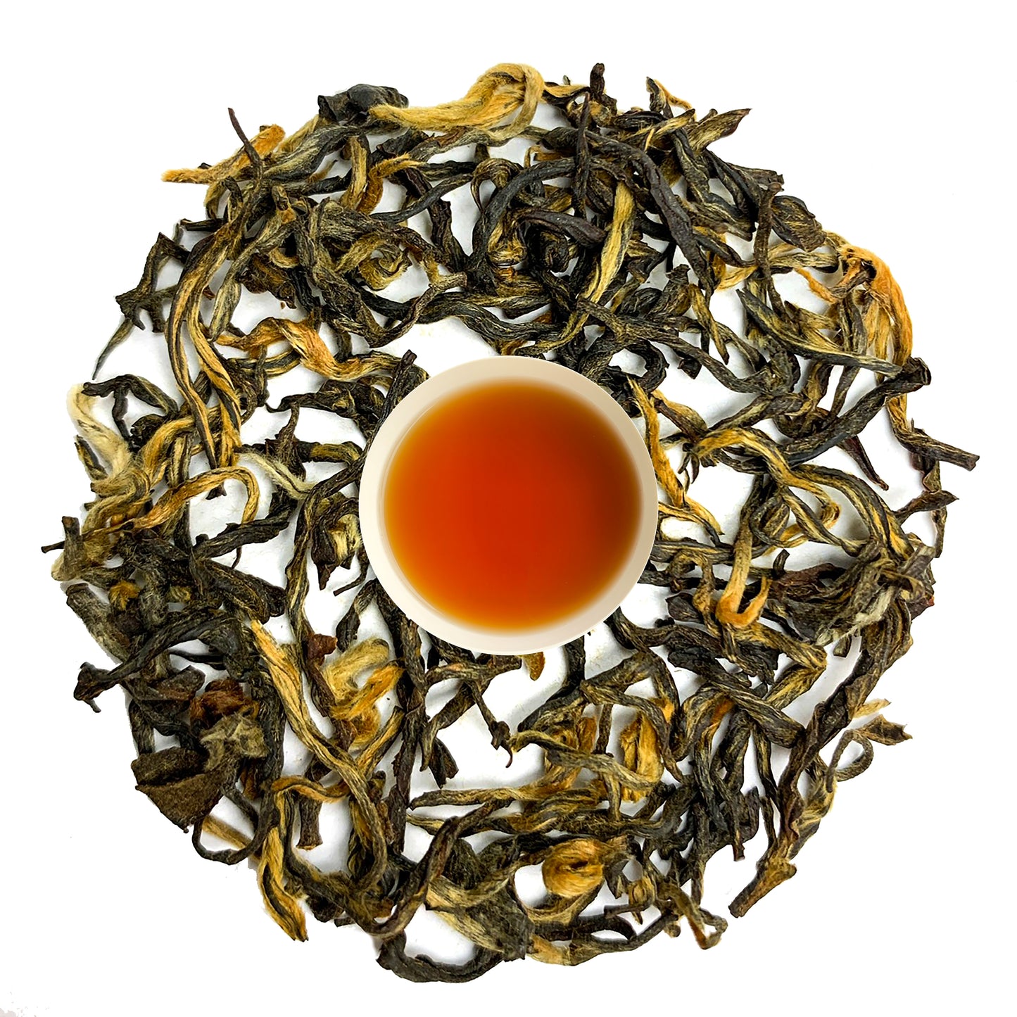 Golden tips are the small, unopened leaves of the tea plant. Tea farmers in Nepal realized that the tea tips were the sweetest part of the tea leaf—the tea plants store all of the nutrients over the winter, so in the spring, the nutrients are pushed out in the first tea tips.