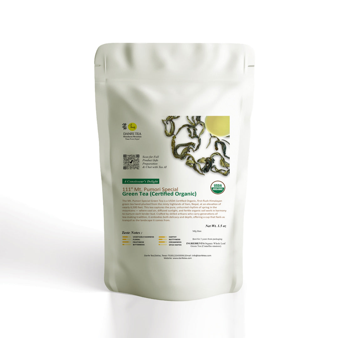 111° Mt. Pumori Special Green Tea – USDA Certified Organic – Danfe Tea