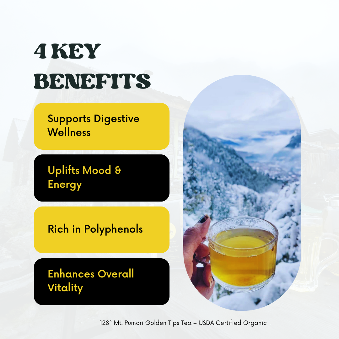 128° Mt. Pumori Golden Tips Tea – USDA Certified Organic