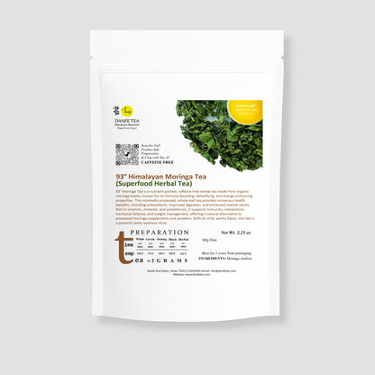 93° Himalayan Moringa Tea (Caffeine-Free Superfood Herbal Tea)