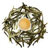 Silver Tips White Tea is the simplest, rarest and most exquisite of teas. Also known as Silver Needle White Tea, it is considered to be the highest grade teas in the world of tea. Some even call it the Champagne of Tea.